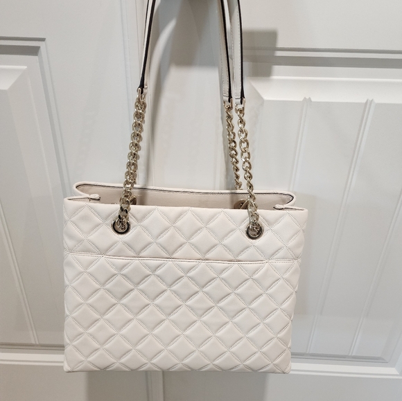 Kate Spade Woman's Carey Quilted Leather Tote Bag Chain Shoulder and - Picture 2 of 6